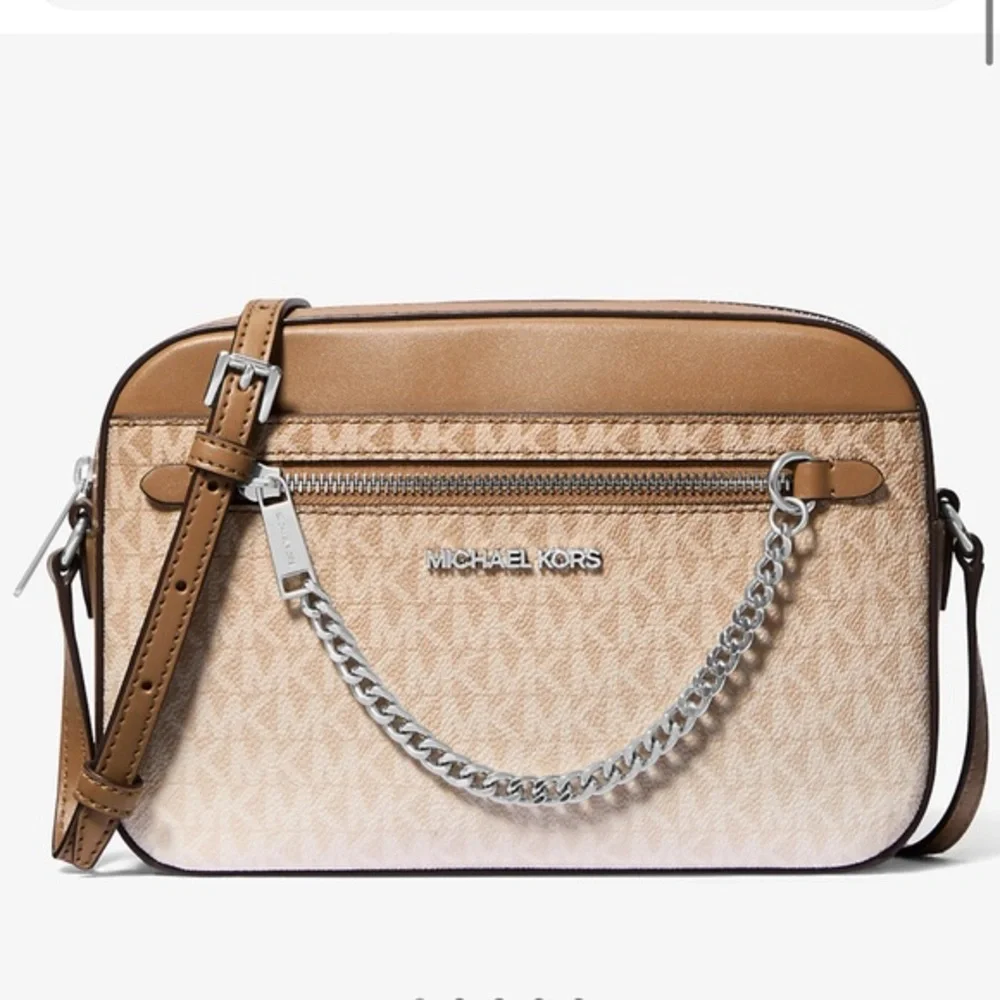 Michael Kors Jet Set Large Ombré Signature Logo EW Crossbody Body Dusk  NWT